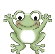 a cartoon frog