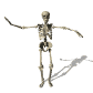 a skeleton dancing